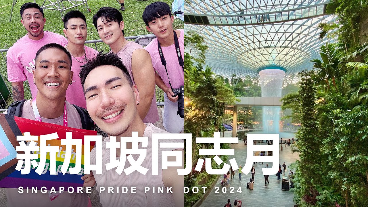新加坡同志月！水上樂園全是同性戀 Pink Dot 2024 I 4K Vlog