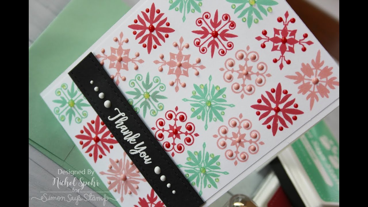 Lining Up Background Images + Embellishing with Nuvo Crystal Drops