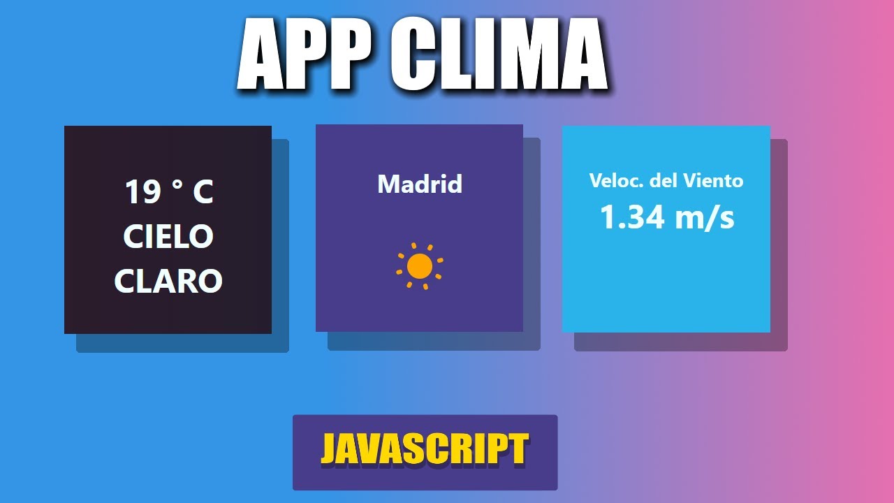 App Clima - Vanilla JavaScript