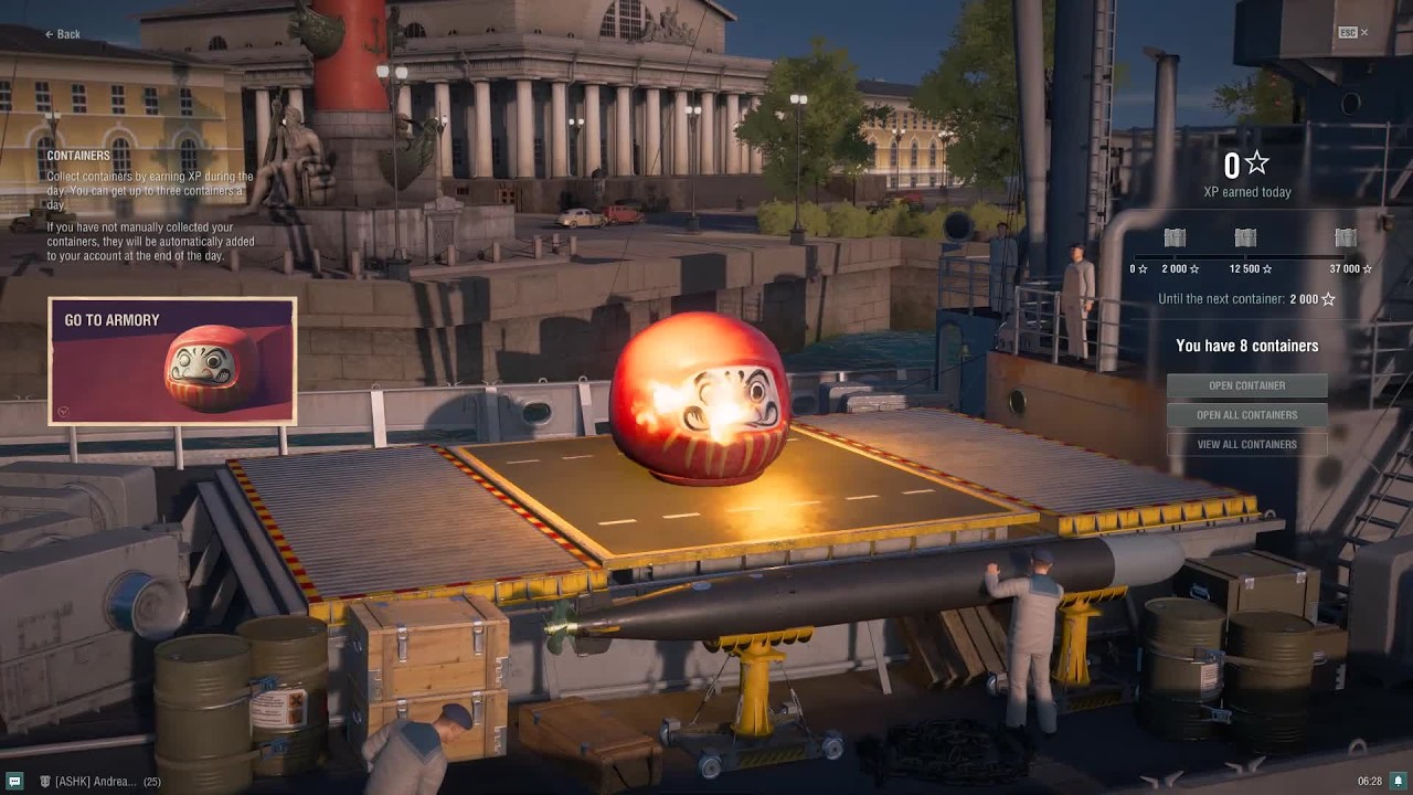 World of Warships  - 16 Red Daruma Container Opening - With Drops RNG!