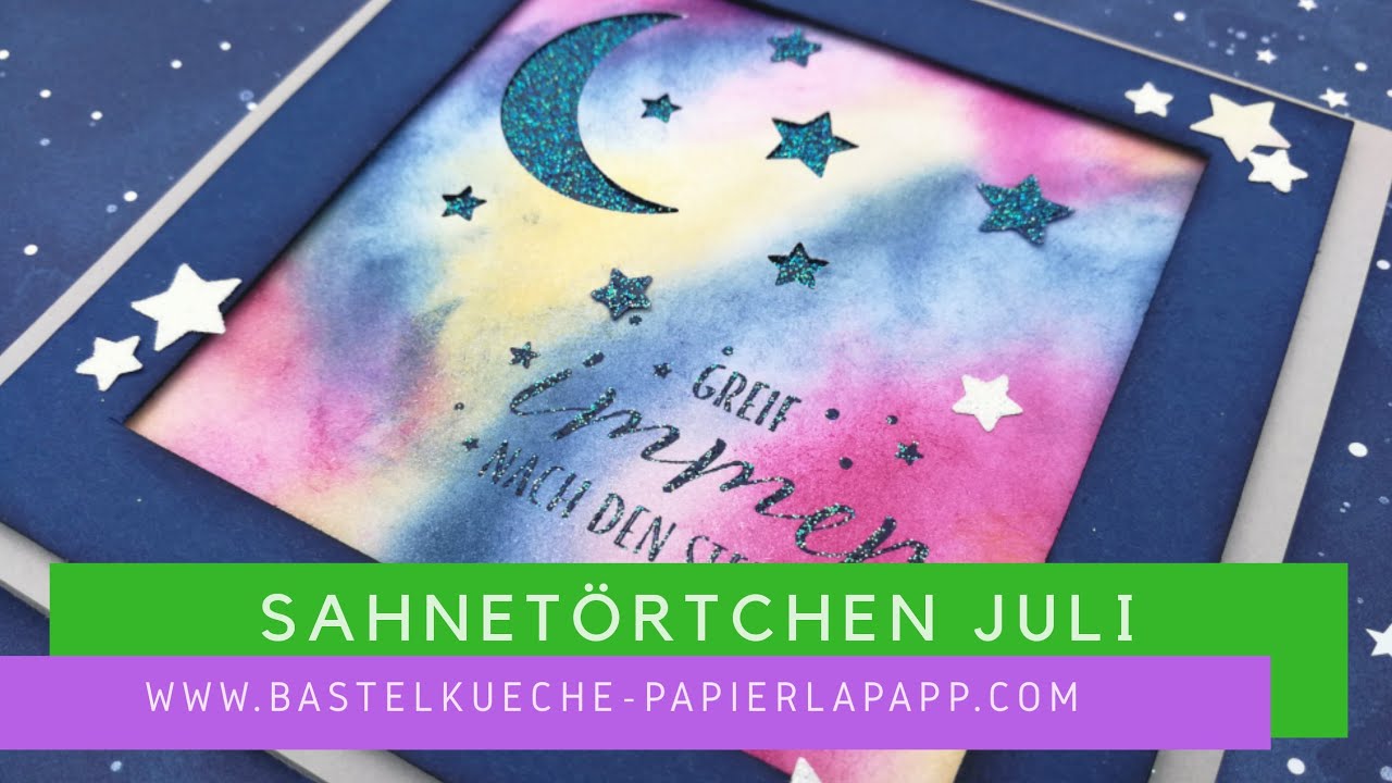 Stampin´Up! - Sternenhimmel - Grußkarte, Sahnetörtchen Juli 2018