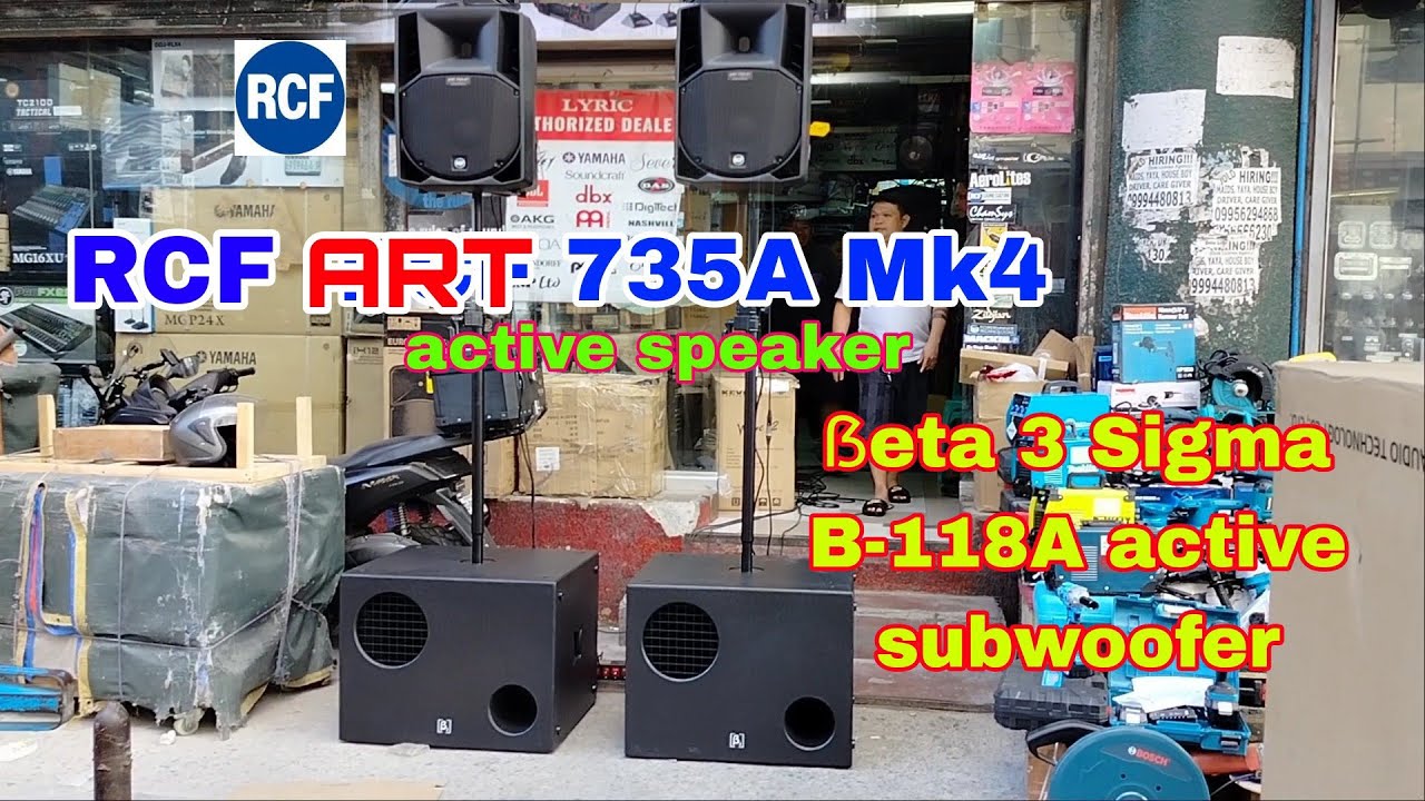 RCF Art 735A MK4 active speaker & ẞeta 3 Sigma B-118A active subwoofer