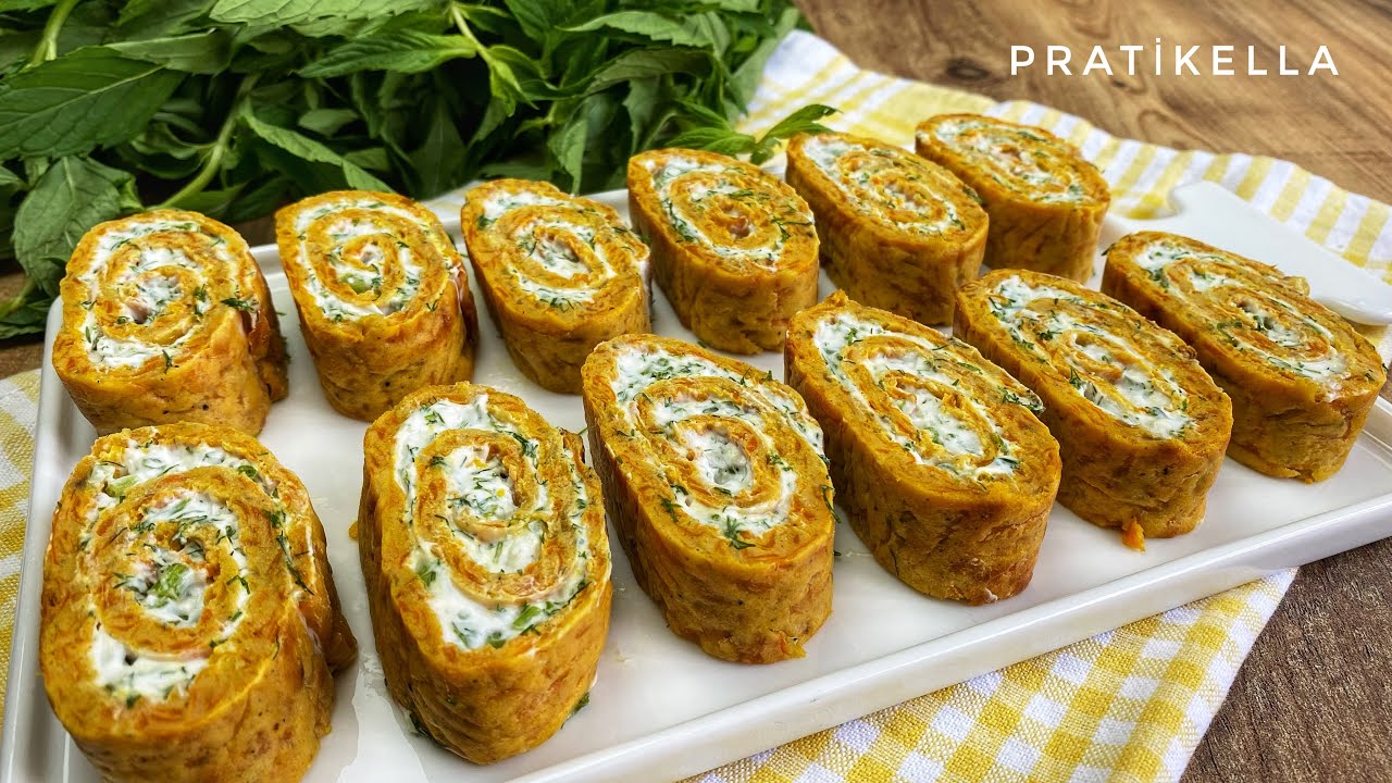 LEZZETİNE ŞAŞIRACANIZ SAĞLIKLI HAVUÇLU RULO TARİFİ / HAVUÇLU RULO NASIL YAPILIR😋