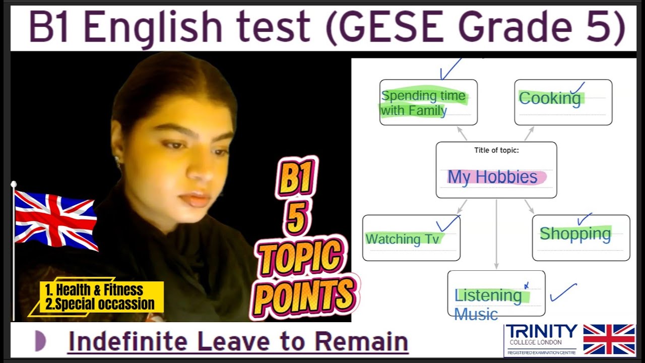 B1 English Test (GESE Grade 5) | SELT British Citizenship| Trinity College London ILR UK