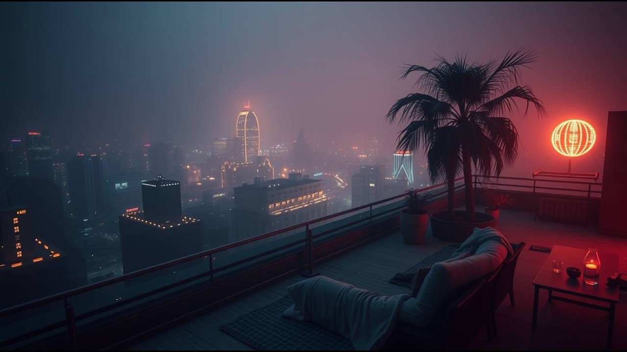 1 Hour Night City Ambience for Studying & Deep Focus 🌃 | Chillax Oasis
