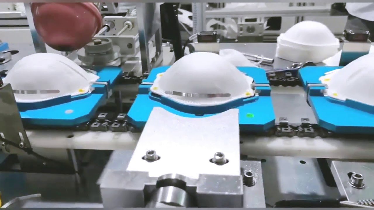 fully automatic cup face masks making production line respirator mask machine