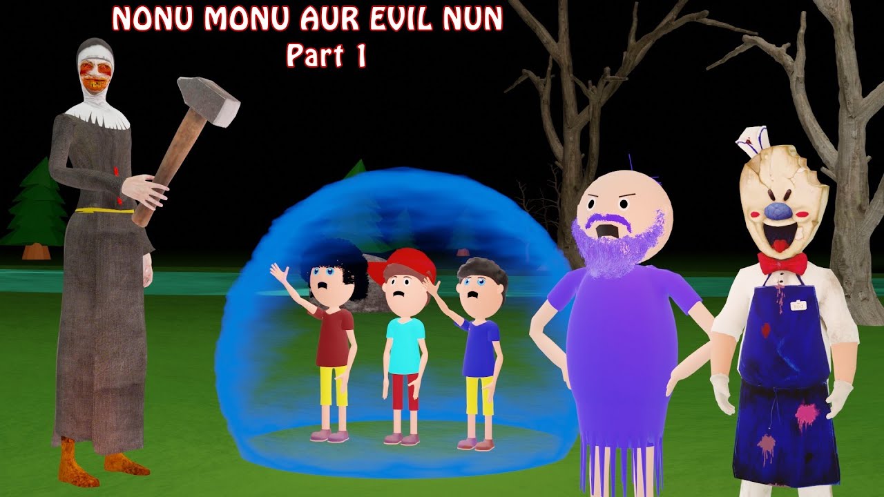 Nonu Monu Aur Evil Nun Part 1 | Nonu Monu Cartoon | Gulli Bulli | Funny