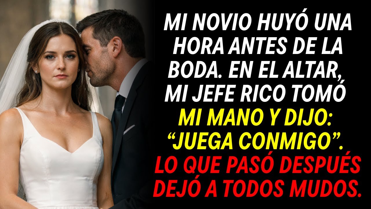 Mi prometido me abandonó en el altar. Entonces mi jefe me tomó la mano y dijo: ‘Finge conmigo’.