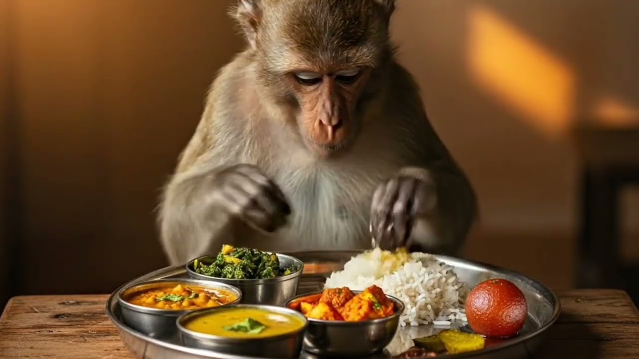 Daily Routine of Monkey 🐵 #animation #AiVideos