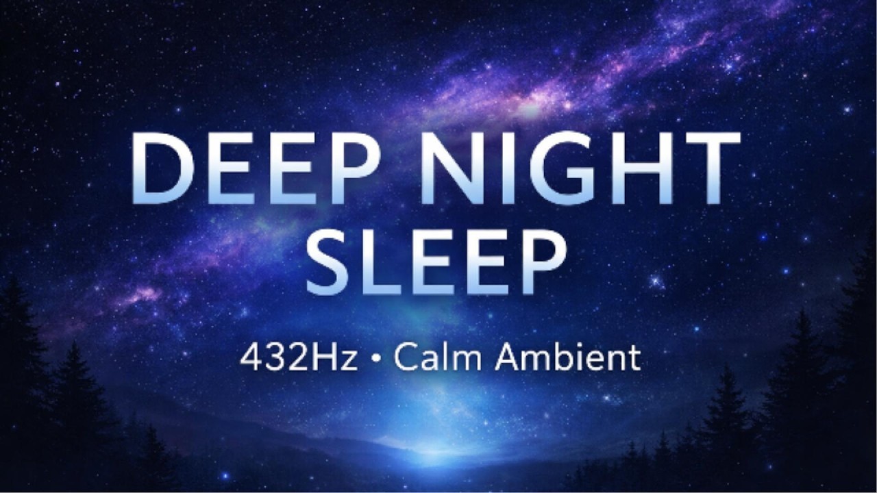 Deep Night Sleep 🌙 432Hz  Calm Ambient for Insomnia | 1 Hour Dark Screen