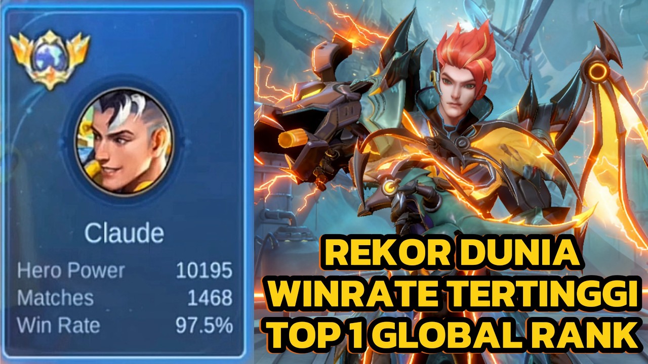 Rekor dunia 97% winrate claude top 1 global rank ini harus nya jadi gold lane rrq auto juara mpl