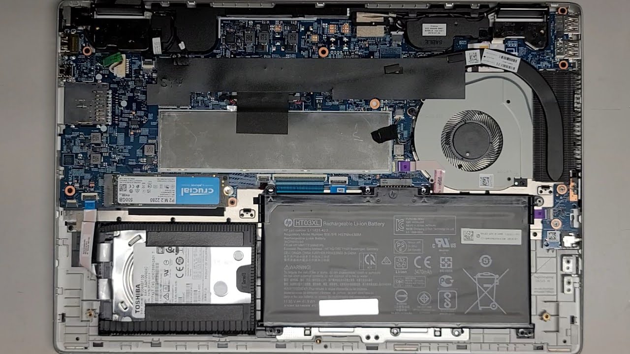 HP Pavilion x360 Convertible 15t-dq000 Disassembly RAM SSD Hard Drive Upgrade Battery Replacement