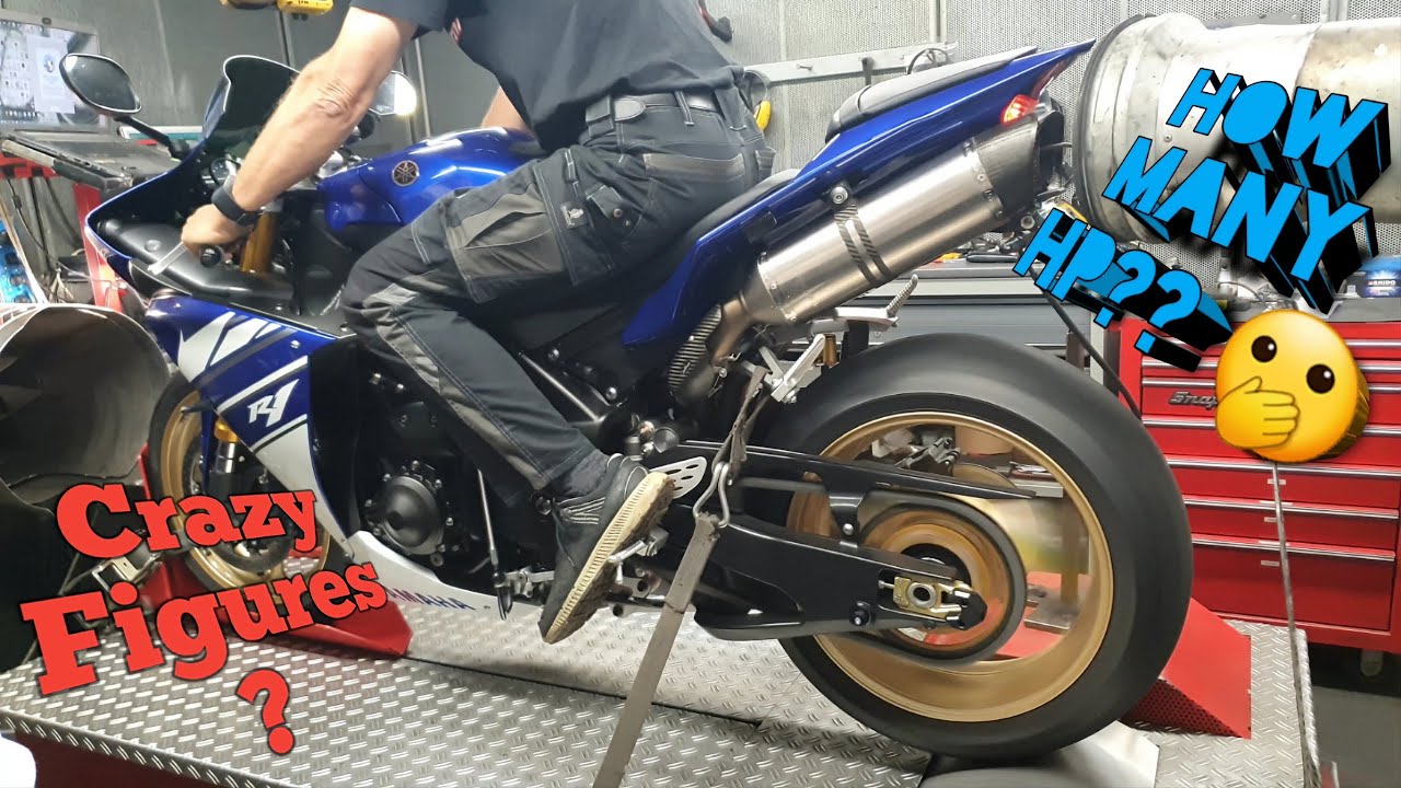 Yamaha R1 2009 RN 22 Dyno run, results in the description