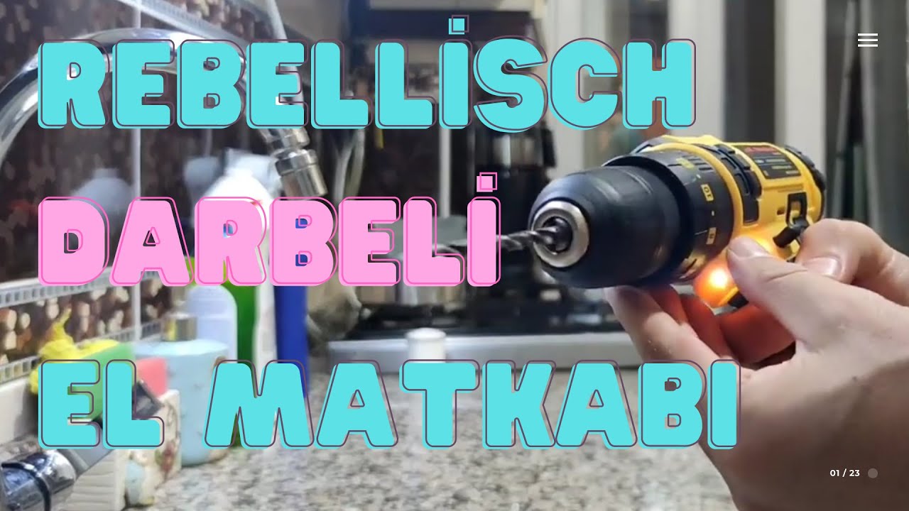 Darbeli Şarjlı El Matkap ile Sıvı Sabunluk montajı. Rebellisch Matkap Tanıtımı ve Performans Videosu
