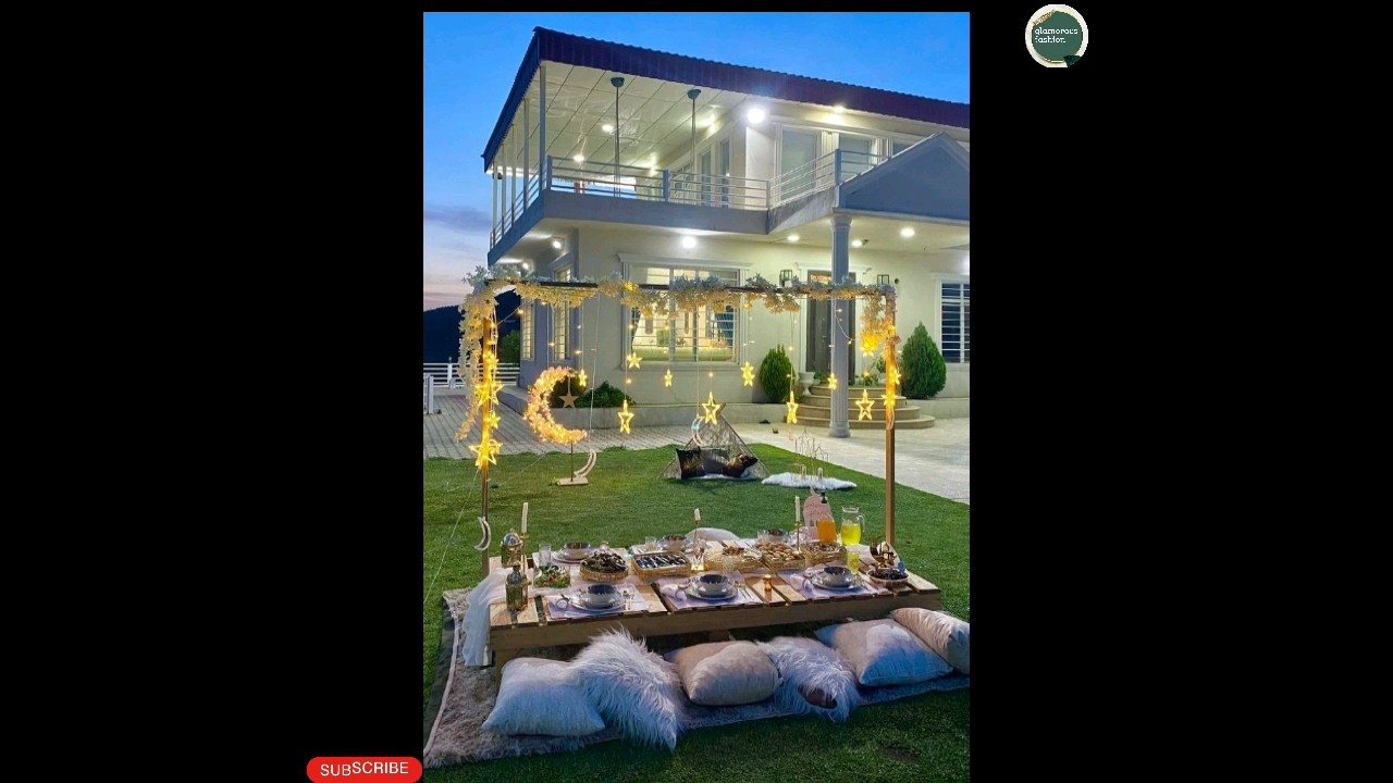 Iftar party decor at home garden ❤#shorts #youtubeshorts #fashion