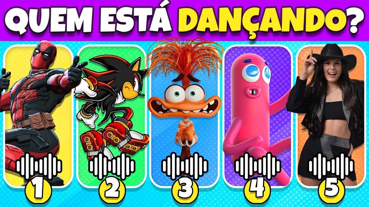 ADIVINHE QUEM EST&Aacute; DAN&Ccedil;ANDO | Ana Castela - Shadow - Ansiedade - Deadpool | #QuizDosGenios #Quiz