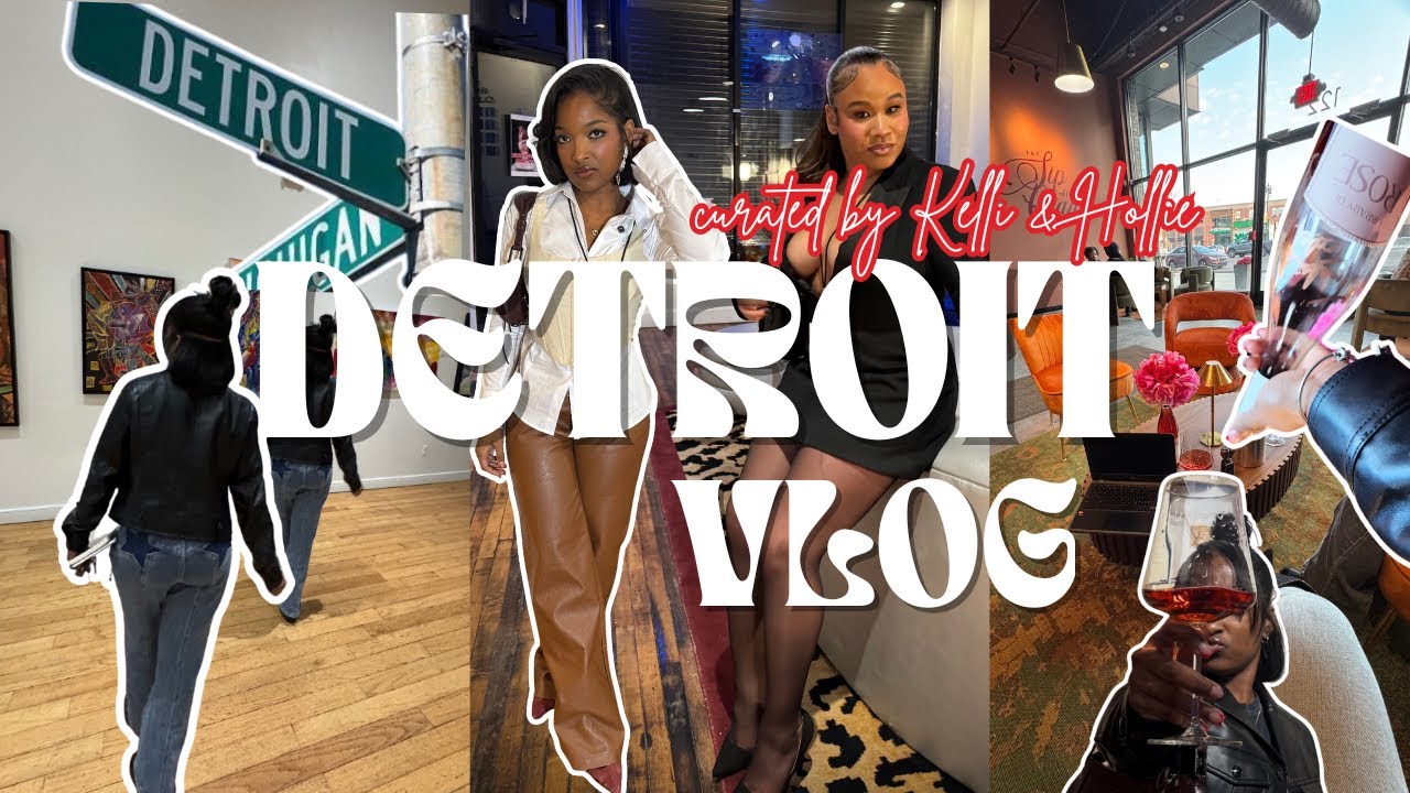 Detroit Business Bestie Vlog  🎨| Videoshoot | Brunch | Bookstore| Meetings & More