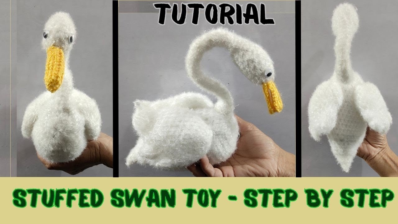 🦢 Crochet a Stunning Stuffed Swan Toy l Step-by-Step Guide! 🧶✨