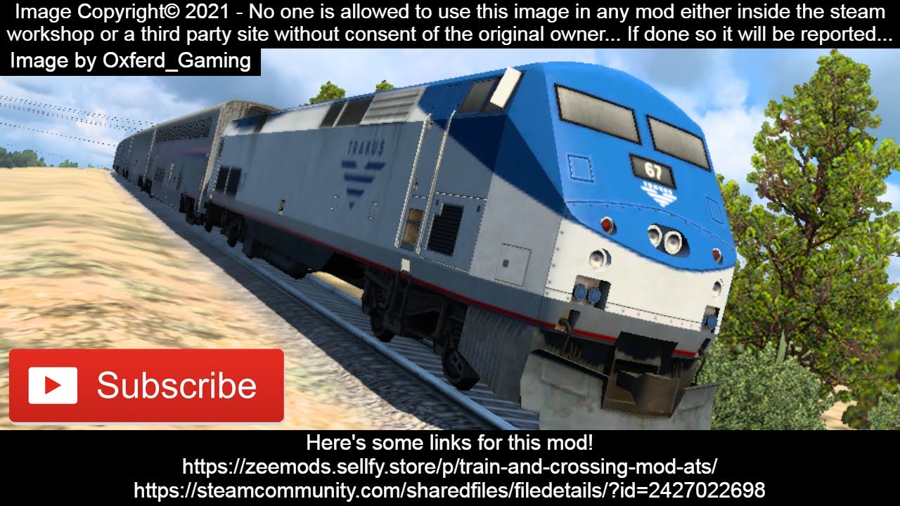 Zeemod Train & Crossing Sound mod and Intermittent long train mod | American Truck Simulator