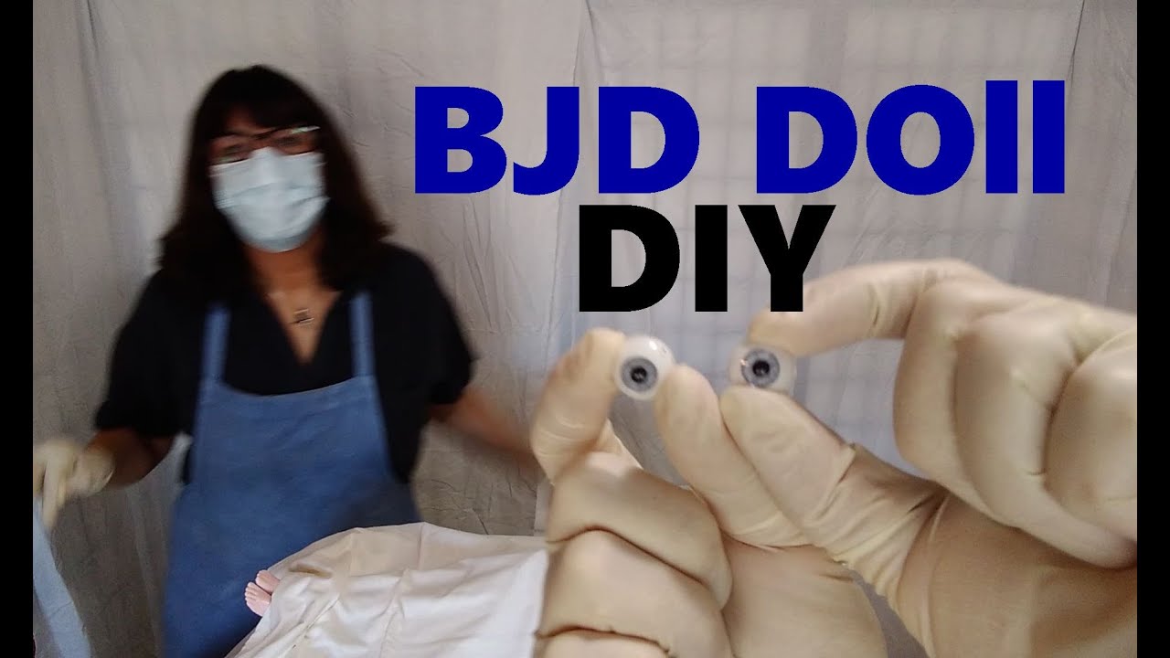BJD Doll DIY Eye Surgery. How to insert doll eyes from the front of the head. For repaints, Face Ups