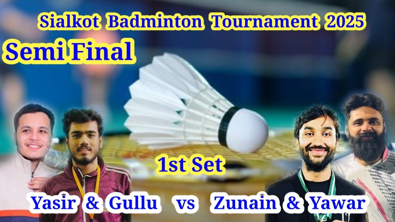 Yasir Ali & Umar Gullu vs Zunain Malik & Yawar Saleem badminton at Sialkot #viralvideo #trending