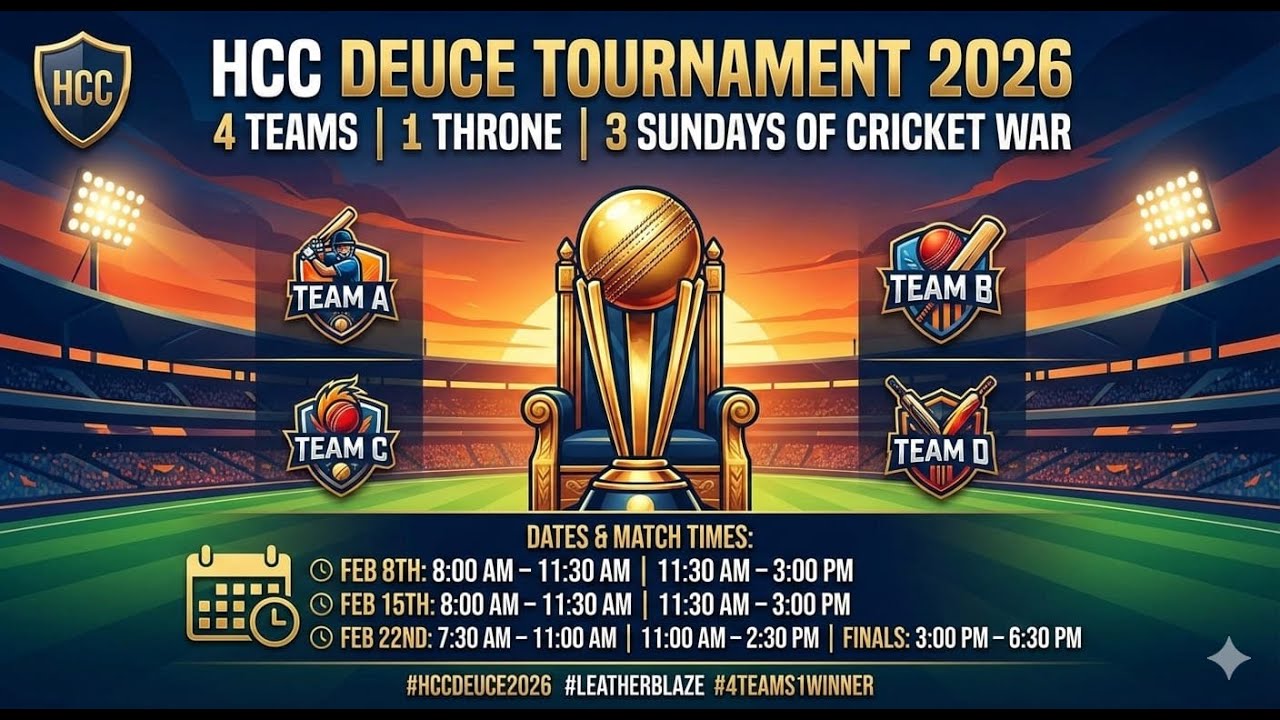 HCC DEUCE TOURNAMENT 2026 - DAY 2 - 15th FEB 2026