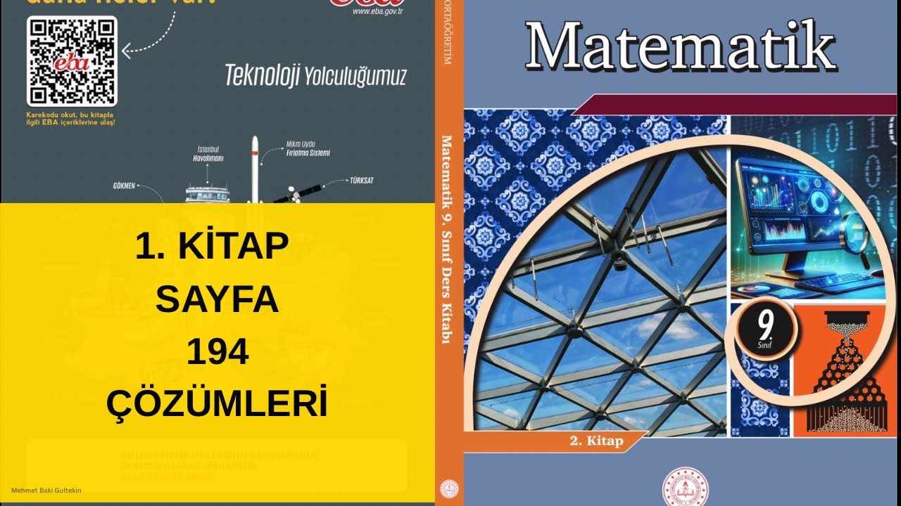 💯 9. Sınıf MEB Matematik Kitabı sayfa 194 Çözümleri (2025-2026) 
