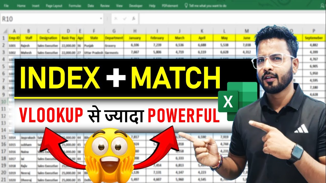 How To Apply INDEX and Match Formula | Better than VLOOKUP | Excel Tutorial #excel