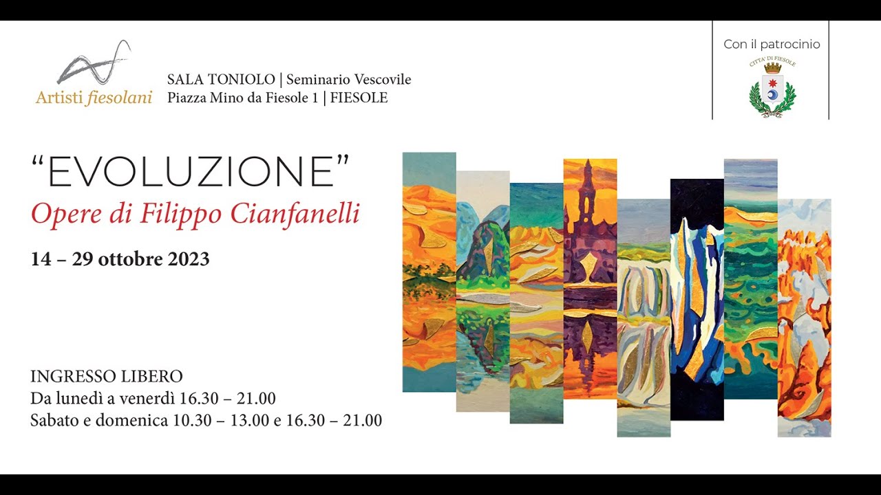 Mostra EVOLUZIONE Opere di Filippo Cianfanelli Fiesole 14 10 2023