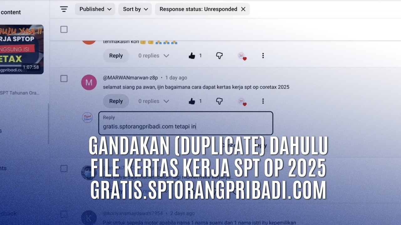 KERTAS KERJA SPT OP 2025 DISINI, TAPI JANGAN LANGSUNG DI EDIT GUYS | gratis.sptorangpribadi.com