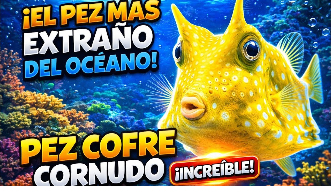 ¡El Pez Más Extraño del Océano! 🐠 Pez Cofre Cornudo