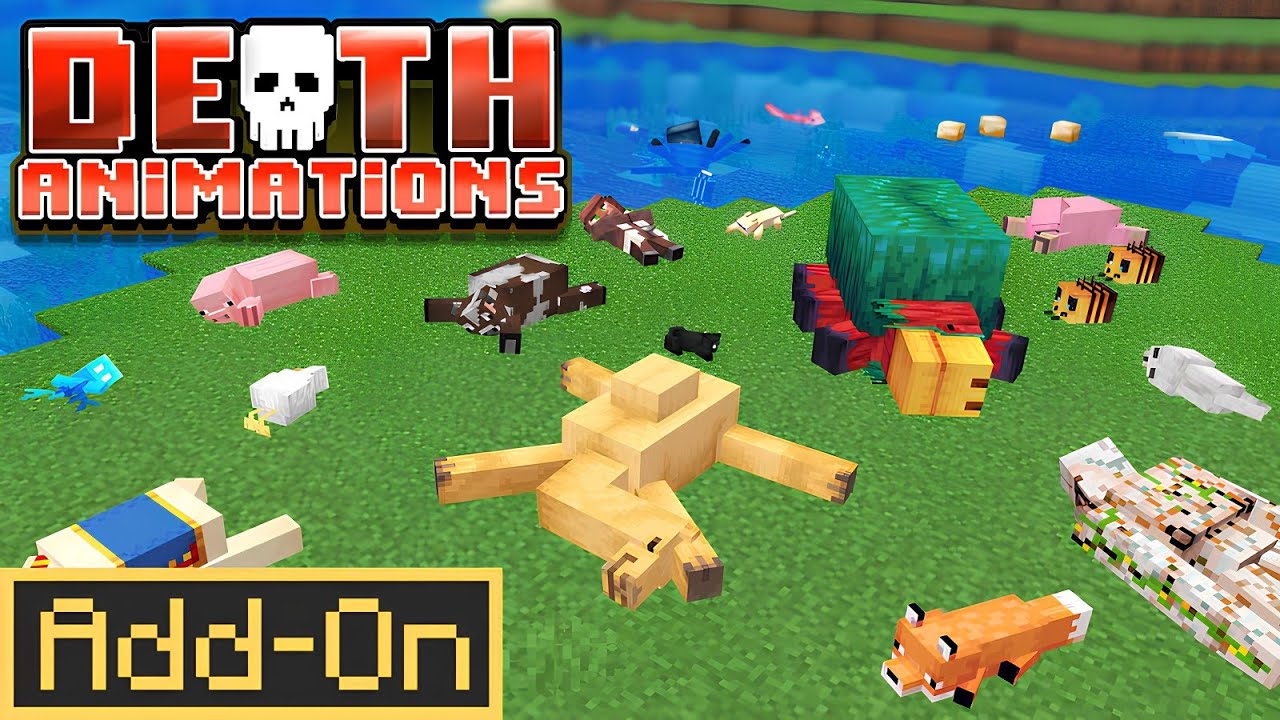 Мод на Анимацию Смерти и Могилы в Майнкрафт Пе 1.21+ #minecraft best mod for minecraft bedrock