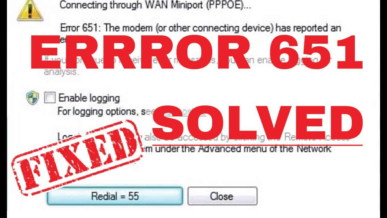Как исправить ошибку 651 в Windows и широкополосном подключении