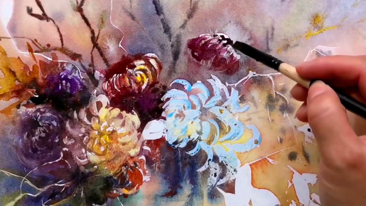 Watercolor Painting Process | Using Watercolor Freely and Naturally