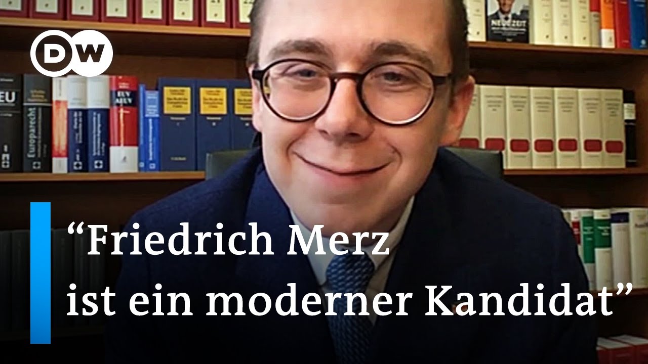 Philipp Amthor über seine Unterstützung für Friedrich Merz | DW Nachrichten