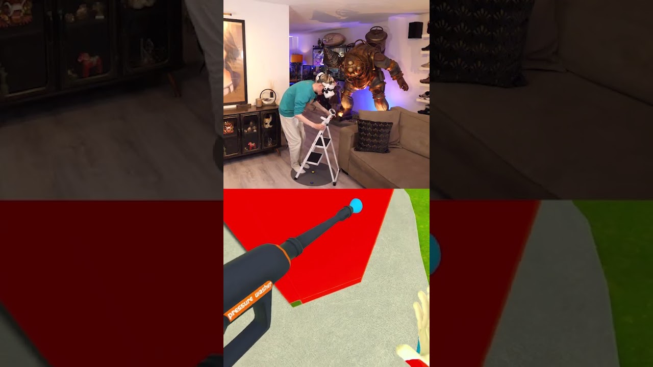 When VR gets too real and you end up playing PowerWash Simulator