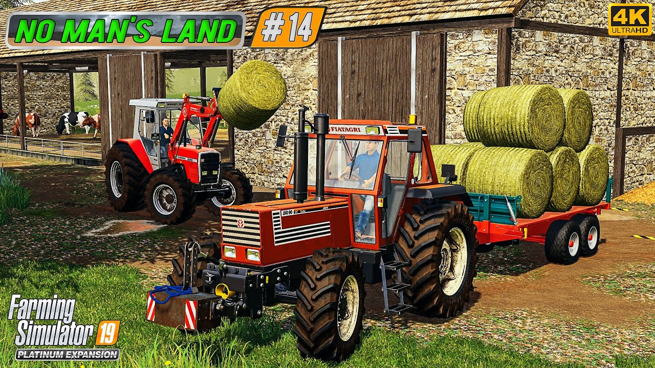 Hauling & Stacking Silage & Hay Bales. Buying NEW Sprayer ⭐ No Man's Land #14 ⭐ FS19 4K Timelapse