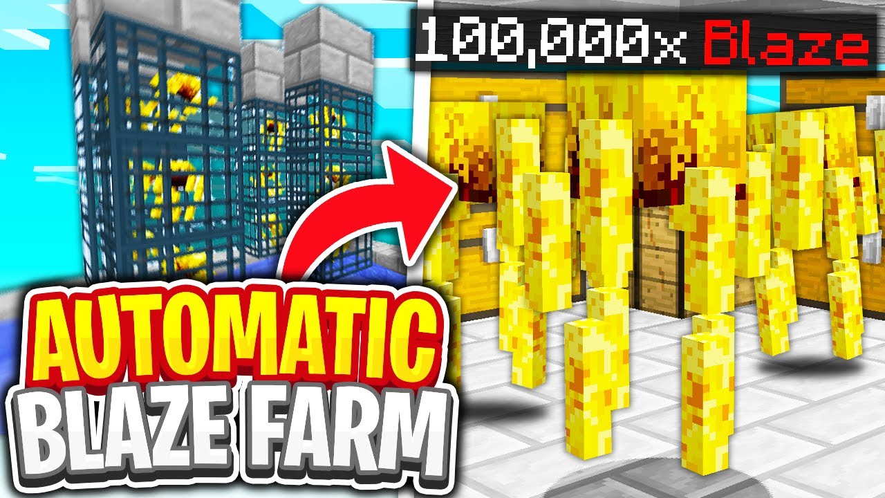 INSANE AUTO BLAZE FARM MAKES MILLIONS OF XP! *OP* | Minecraft Skyblock (Skyblocky Sun)