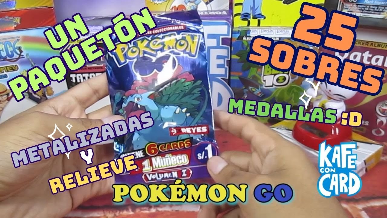 pokemon go CARD 3 reyes - re edición - metalizadas y medallas