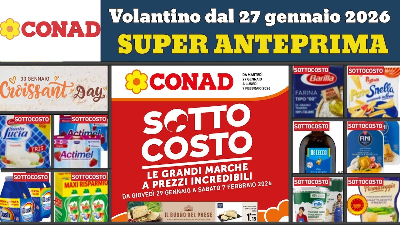 volantino CONAD dal 27 gennaio 2026 ✅ #anteprima SottoCosto 🔥 Offerte e promozioni