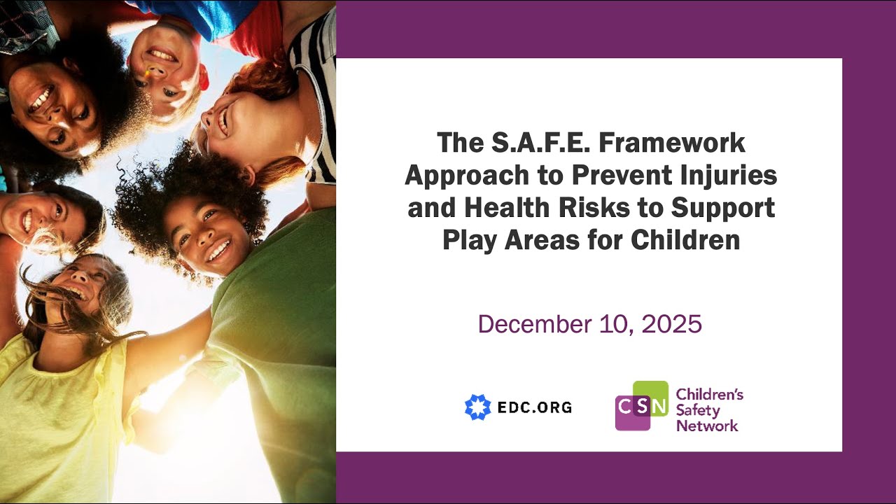 S.A.F.E. Framework Approach: Preventing Injuries and Health Risks to Support Play Areas for Children