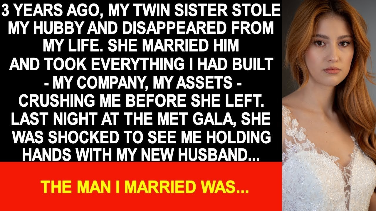 3 years ago, my twin sister married my hubby and took everything I had built - my company, my assets