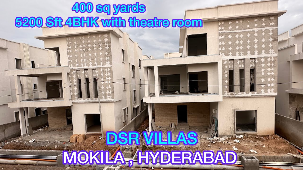 || 400 sq yards || 5200sft DSR Triplex villa for sale in Luxury gated community, Mokila , Hyderabad