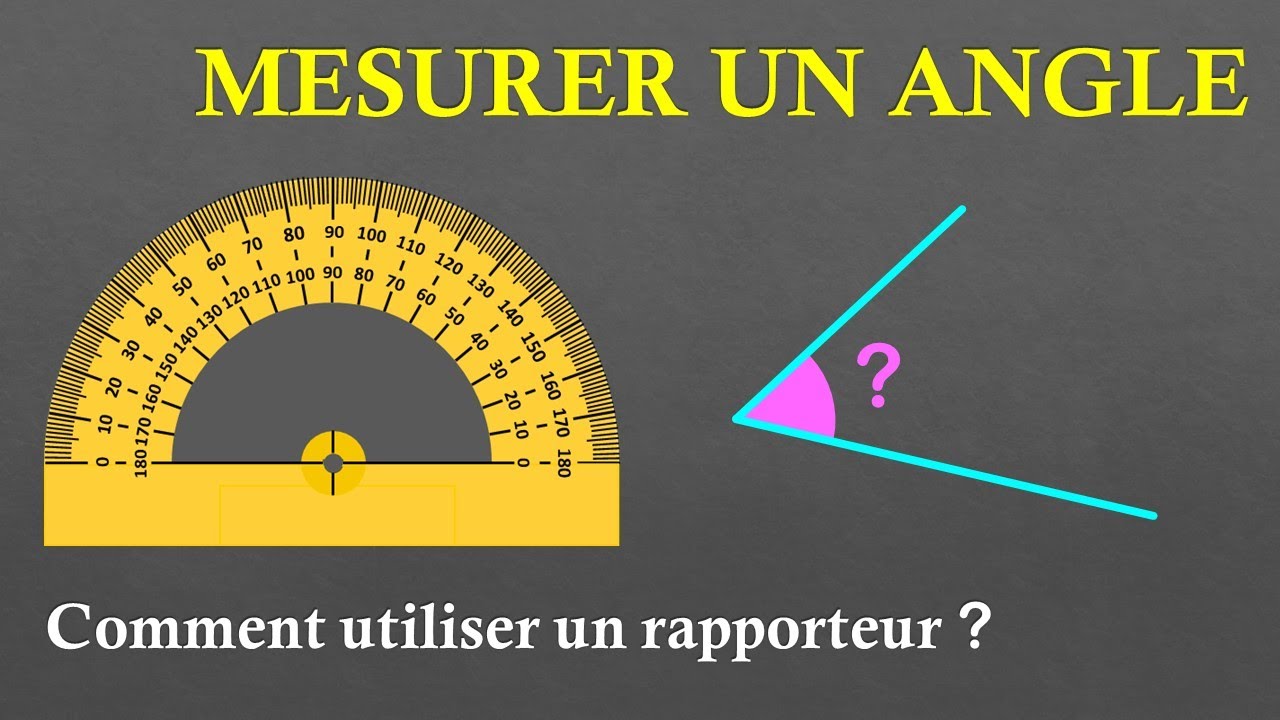 6e  Mesurer un angle avec un rapporteur