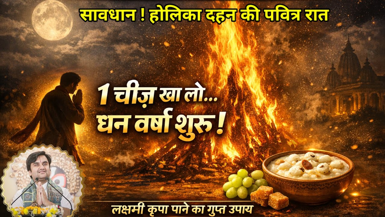 सावधान ! होलिका दहन की पवित्र रात 1चीज़ खा बरसा शुरु लक्ष्मी कृपा पाने का गुप्त उपाय ||