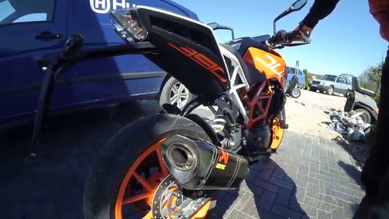 KTM DUKE 390 2017 - Akrapovic Slip-on exhaust sound and startup 2