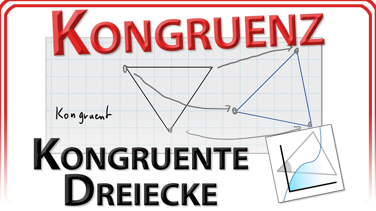 Was ist Kongruenz? - Kongruenz bei Dreiecken (kongruente Figuren) - Mathe 6. Schulstufe