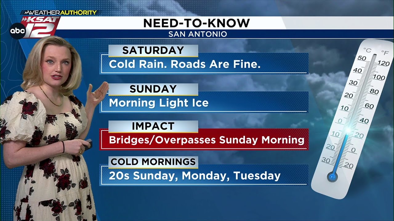 SAN ANTONIO: When should you be worried about icy roads? Sarah Spivey has the latest