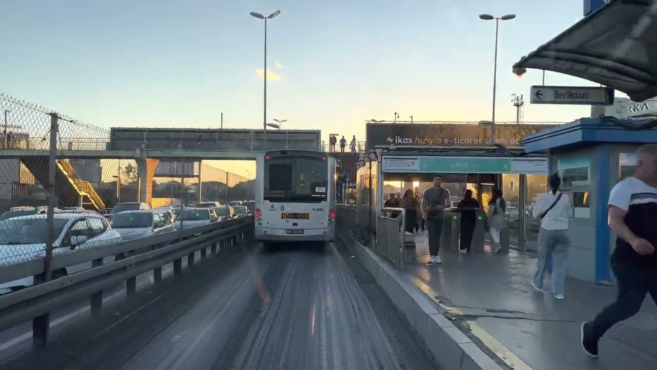 [4K] Metrobüs view Halıcıoğlu → Mecidiyeköy, Istanbul BRT system observation, Turkey
