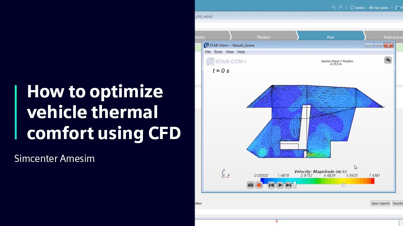 HOW TO  Optimize vehicle thermal comfort using CFD in Simcenter Amesim | Tutorial #SimcenterCFD